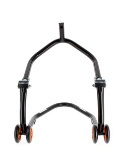 Béquille avant sous té BIHR Home Track noir mat roues orange