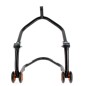 Béquille avant sous té BIHR Home Track noir mat roues orange