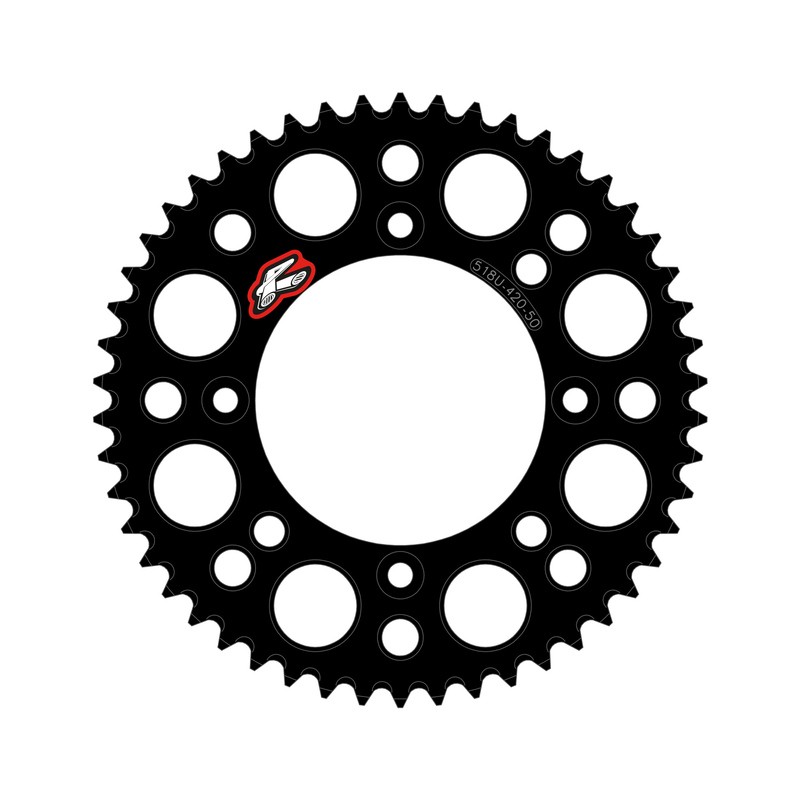 Couronne RENTHAL aluminium ultra-light anti-boue 518U - 420 Couronne RENTHAL aluminium ultra-light anti-boue 518U - 420