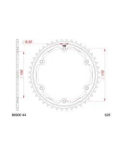 Couronne AFAM acier standard 86900 - 525