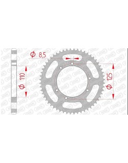Kit chaîne AFAM A428M 13/60 - Couronne arrière standard Type 59104