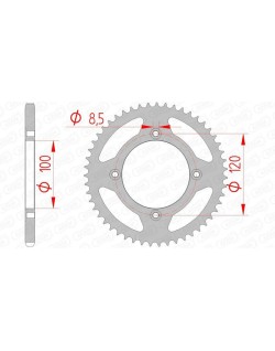 Kit chaîne AFAM A420M 11/50 - Couronne arrière standard Type 38101