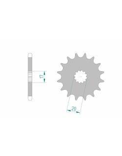 Kit chaîne AFAM A420M 12/56 - Couronne arrière standard Type 59104