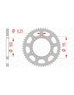 Kit chaîne AFAM A420M 11/58 - Couronne arrière standard Type 92115