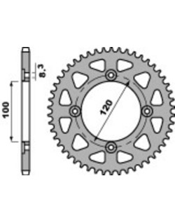 Kit chaîne DID/PBR 420D 11/62 (ratio OEM) renforcé - couronne acier standard 4453