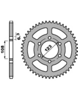 Kit chaîne DID/PBR 420D 11/53 (ratio OEM) renforcé - couronne acier standard 4412