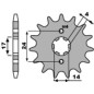 Kit chaîne DID/PBR 420D 11/53 (ratio OEM) renforcé - couronne acier standard 4412 Kit chaîne DID/PBR 420D 11/53 (ratio OEM) renforcé - couronne acier standard 4412