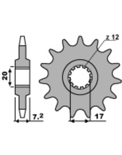 Kit chaîne DID/PBR 420D 11/60 (Ratio OEM) renforcé - Couronne arrière en aluminium ultra-léger 4726