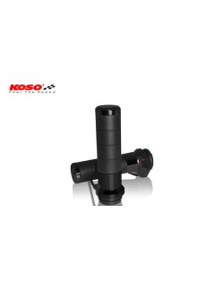 KOSO heated grips Titan-X for Harley Davidson with electronic throttle grip, black