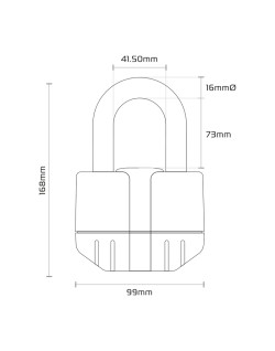 Antivol chaîne OXFORD Boss Alarm 16mm + chaine 12X2.0