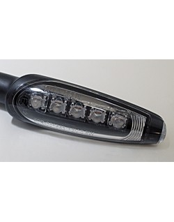KOSO LED-Indicator , Matt Black, E-mark, Piece