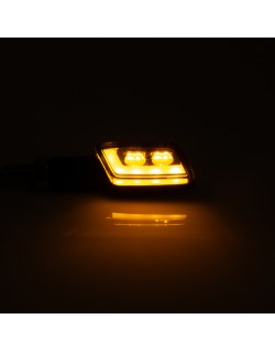 SHIN YO LED Indicator Formula-TS, Black, Smoke, Pair