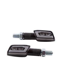 SHIN YO LED Indicator/Front Position Light FORMULA-TS, Black, Smoke, Pair