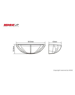 KOSO Led-Taillight, Smoke GT-03, e-mark.