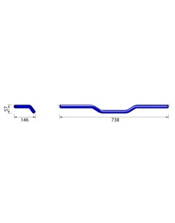 HIGHSIDER pro Superbike AN1 aluminum handlebars, 7/8 inch, silver
