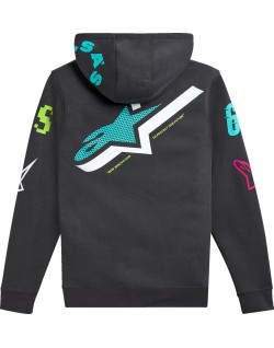 HOODIE ZIP VARIEGATE GUNMETAL 