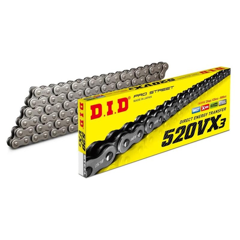 Kit chaîne DID/PBR 520VX3 14/47 standard - couronne standard Kit chaîne DID/PBR 520VX3 14/47 standard - couronne standard