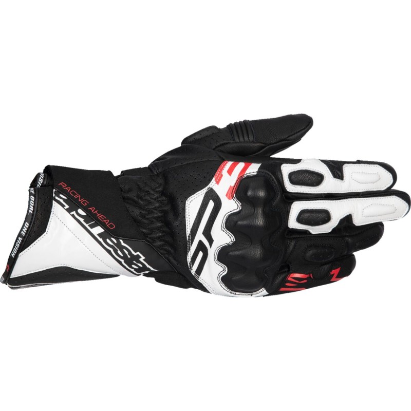 GLOVE SP-3 BLK/WHT/RD FLUO L