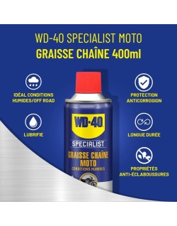 Kit d'entretient de chaîne WD-40 Specialist - 2x Spray 400ml