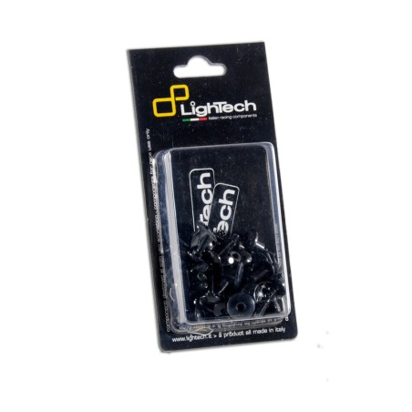 Kit vis de support de plaque LIGHTECH anodisé noir Yamaha R1