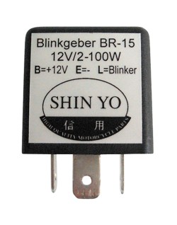 HIGHSIDER smart Flasher relay SY-02, 3-pole, 12 VDC, 1-100 Watt