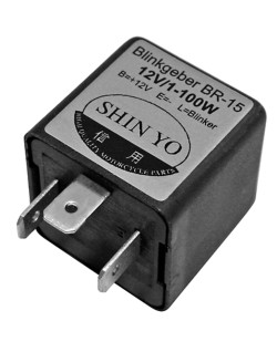 HIGHSIDER smart Flasher relay SY-02, 3-pole, 12 VDC, 1-100 Watt