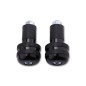 HIGHSIDER smart Bar End Weights, black, knurled, for steel handlebars