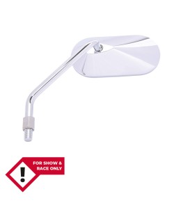 HIGHSIDER smart AGILA Handlebar Mirror, Oval, Chrome, Left, No E-test