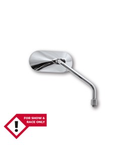 HIGHSIDER smart AGILA Handlebar Mirror, Oval, Chrome, Right, No E-test