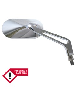 HIGHSIDER smart Handlebar mirror, oval, chrome