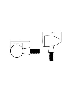 HIGHSIDER smart Mini indicators, black, glass yellow