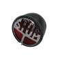 HIGHSIDER smart LED taillight STOP, red glass, black metal housing