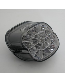 HIGHSIDER smart LED taillight, tinted glass and chrome reflector, for many HD models 1973-1998
