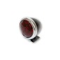 HIGHSIDER smart LED taillight BATES STYLE, black housing with chrome frame, red glass