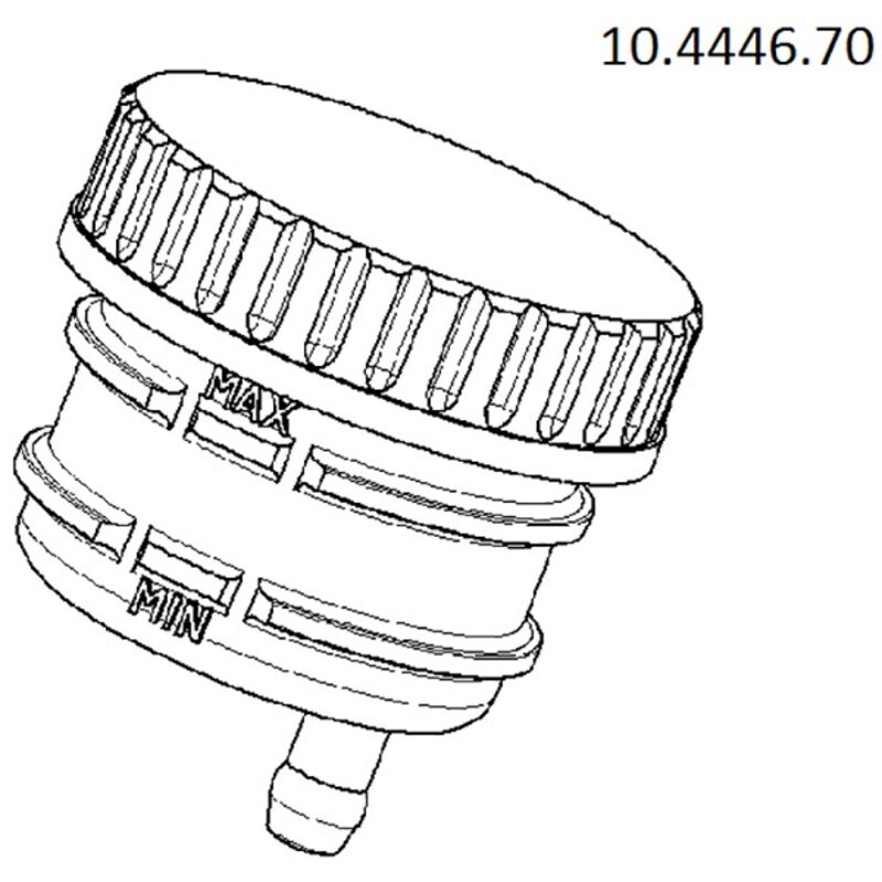 Reservoir for master cylinder Brembo strait exit clamp fixing