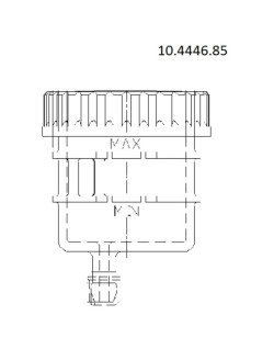 Reservoir for master cylinder Brembo strait exit clamp fixing