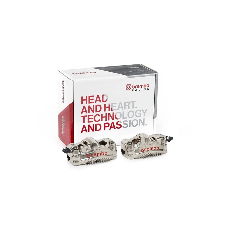 Paire d'étrier de frein avant axial BREMBO UPGRADE GP4-MS 4 pistons Ø30mm Paire d'étrier de frein avant axial BREMBO UPGRADE GP4-MS 4 pistons Ø30mm