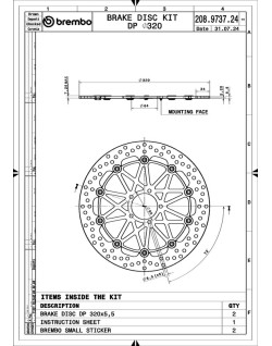 Disques de frein BREMBO UPGRADE Supersport rond flottant - la paire