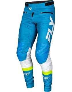 Pantalon vélo FLY RACING Rayce - bleu/blanc/vert citron