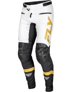 Pantalon vélo FLY RACING Rayce - blanc/noir/or