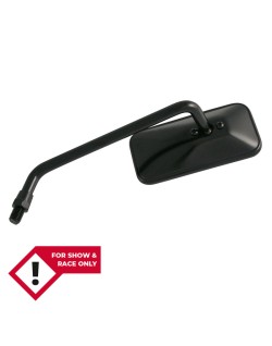 SHIN YO Chopper mirror, long, rectangular, black, left