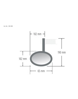 Rétroviseur d'embout de guidon HIGHSIDER pro Conero avec clignotant LED - noir - l'unité