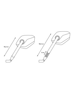 BAR END MIRROR SPORT