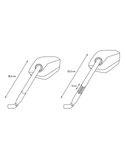 BAR END MIRROR SPORT
