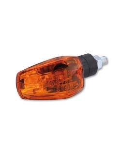 HIGHSIDER smart IMOLA 1 Mini Indicator, Black, Yellow Lens, E-Approved, Short Arm, (Pair)