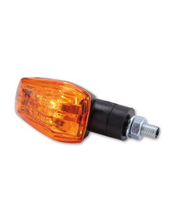 HIGHSIDER smart IMOLA 1 Mini Indicator, Black, Yellow Lens, E-Approved, Short Arm, (Pair)