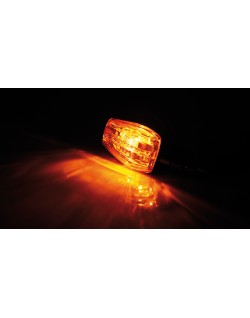 HIGHSIDER smart IMOLA 1 Mini Indicator, Black, Yellow Lens, E-Approved, Short Arm, (Pair)