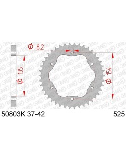Kit chaîne AFAM 525XHR3 15/42 super-renforcé - couronne standard