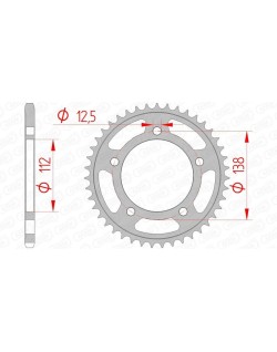 Kit chaîne AFAM 520XMR3 17/41 standard - couronne standard