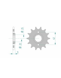 Kit chaîne AFAM 520XMR3 14/48 standard - couronne standard